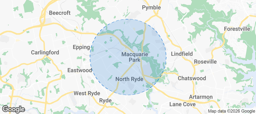 Macquarie Park Airbnb map